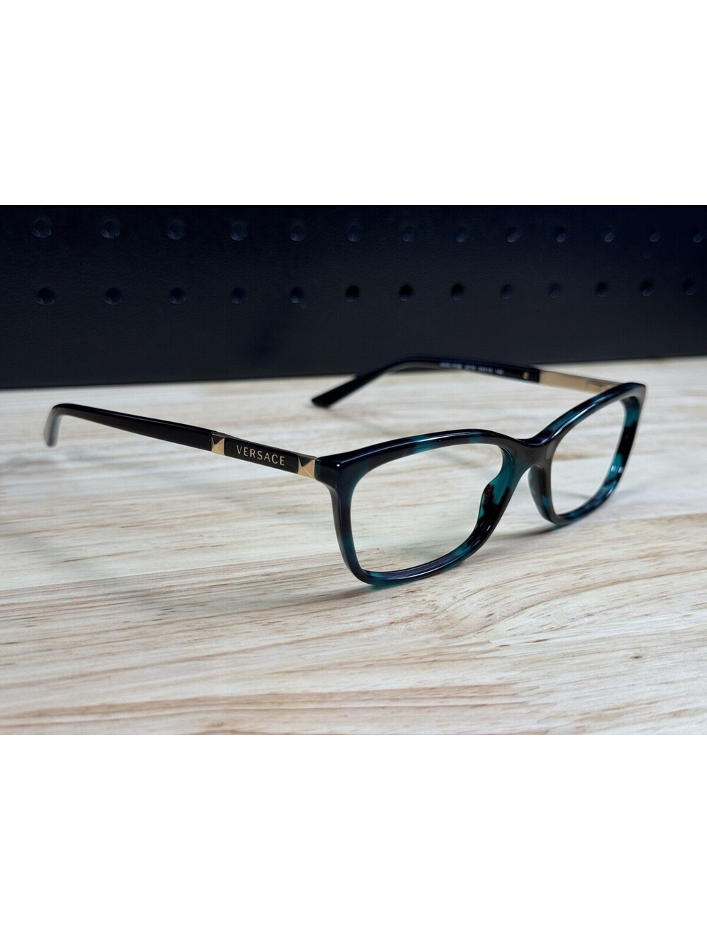 Versace Designer Eyeglasses 3186 5076 Green Havana Size 54-16-140 Tortoise Shell